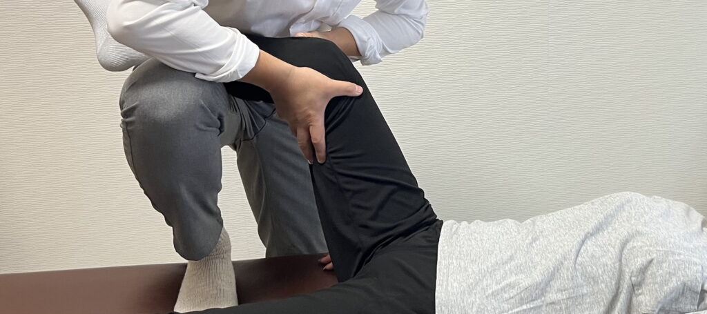 O脚矯正の様子