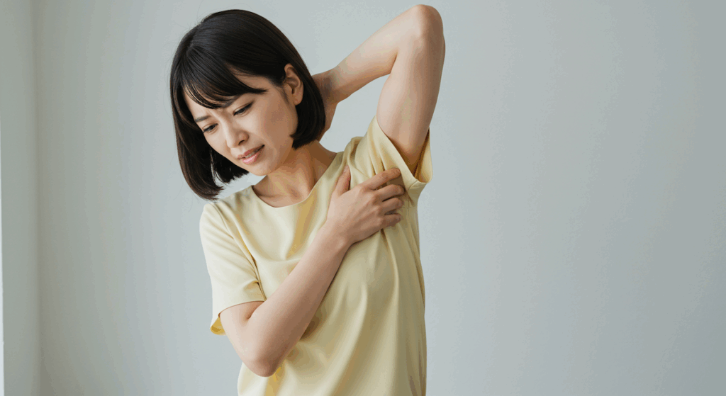 脇が痛い女性