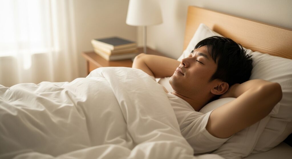 安静にしている男性