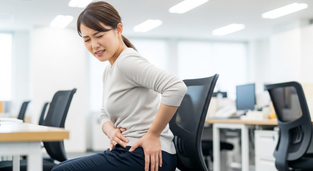 デスクワークでのお尻の痛み